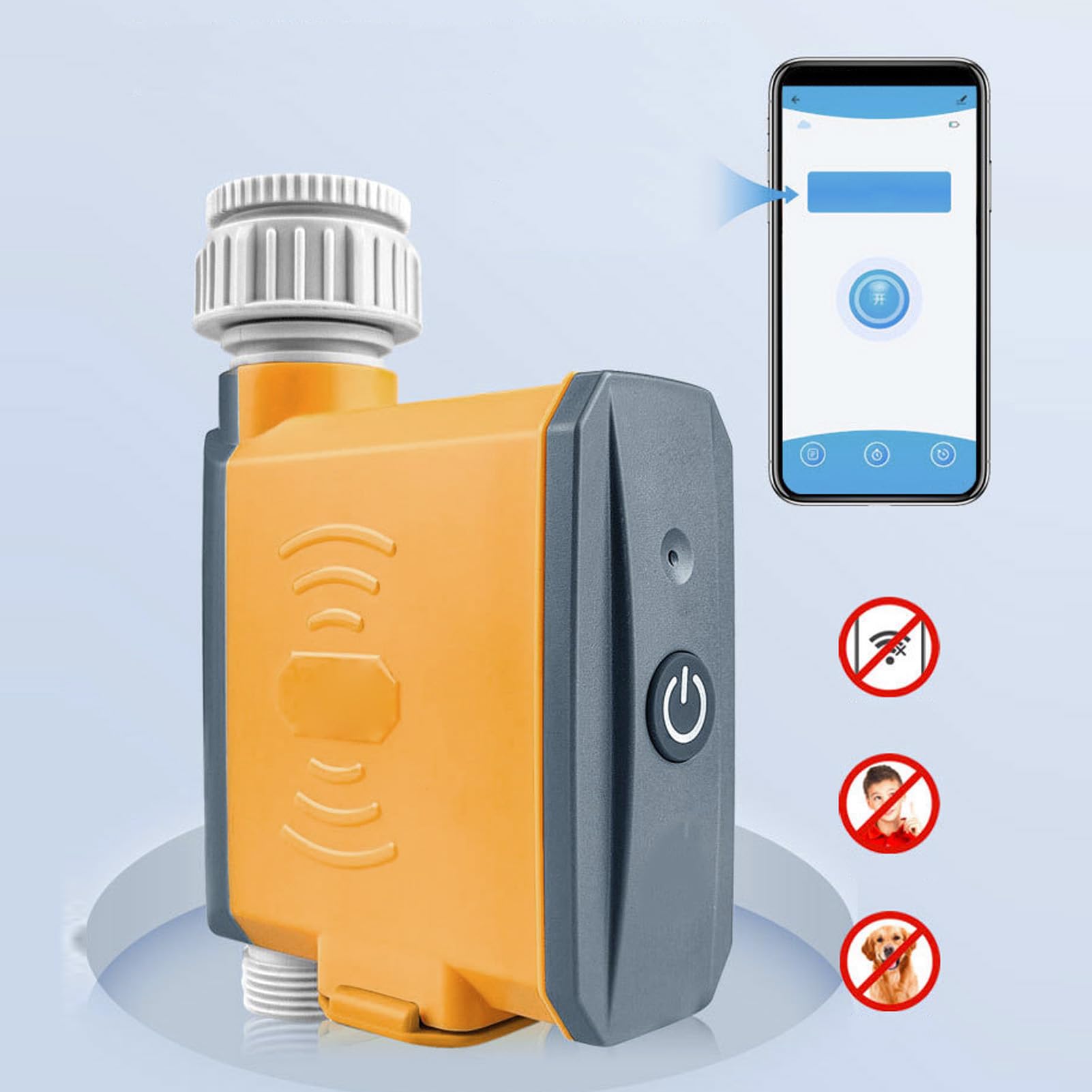 Timer Irrigatore WiFi, Irrigazione Automatica per Tubo da Giardino, Controller Intelligente per Irrigazione, Funziona con 2 Prese, Timer Intelligente per Irrigazione per Giardino