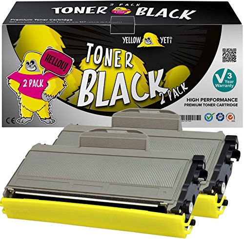Yellow Yeti TN2120 TN2110 (2600 páginas) 2X Tóner Compatible para Brother HL-2140 HL-2150 HL-2170 MFC-7320 MFC-7340 MFC-7440 MFC-7840 DCP-7030 DCP-7040 DCP-7045 [3 años de garantía]