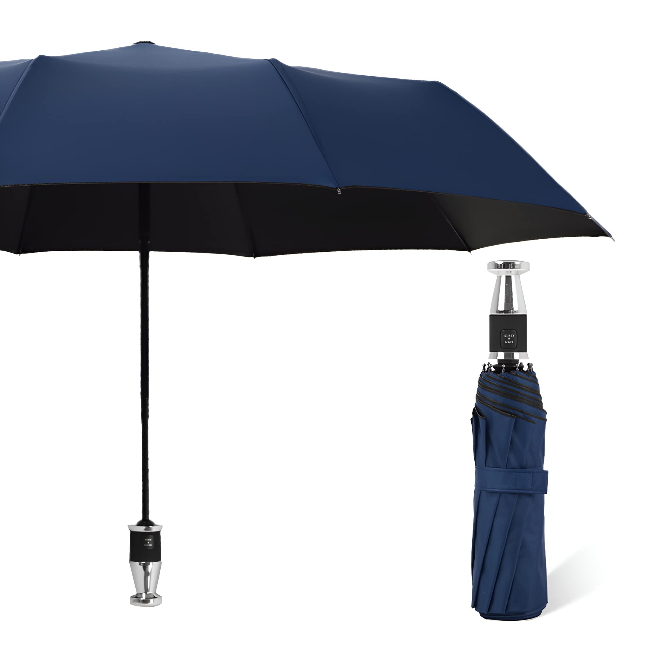 ginoya brothersWindproof Travel Umbrellas for Rain - Lightweight, Strong, Compact with & Easy Auto Open/Close Button for Single Hand Use - for Men & Women.