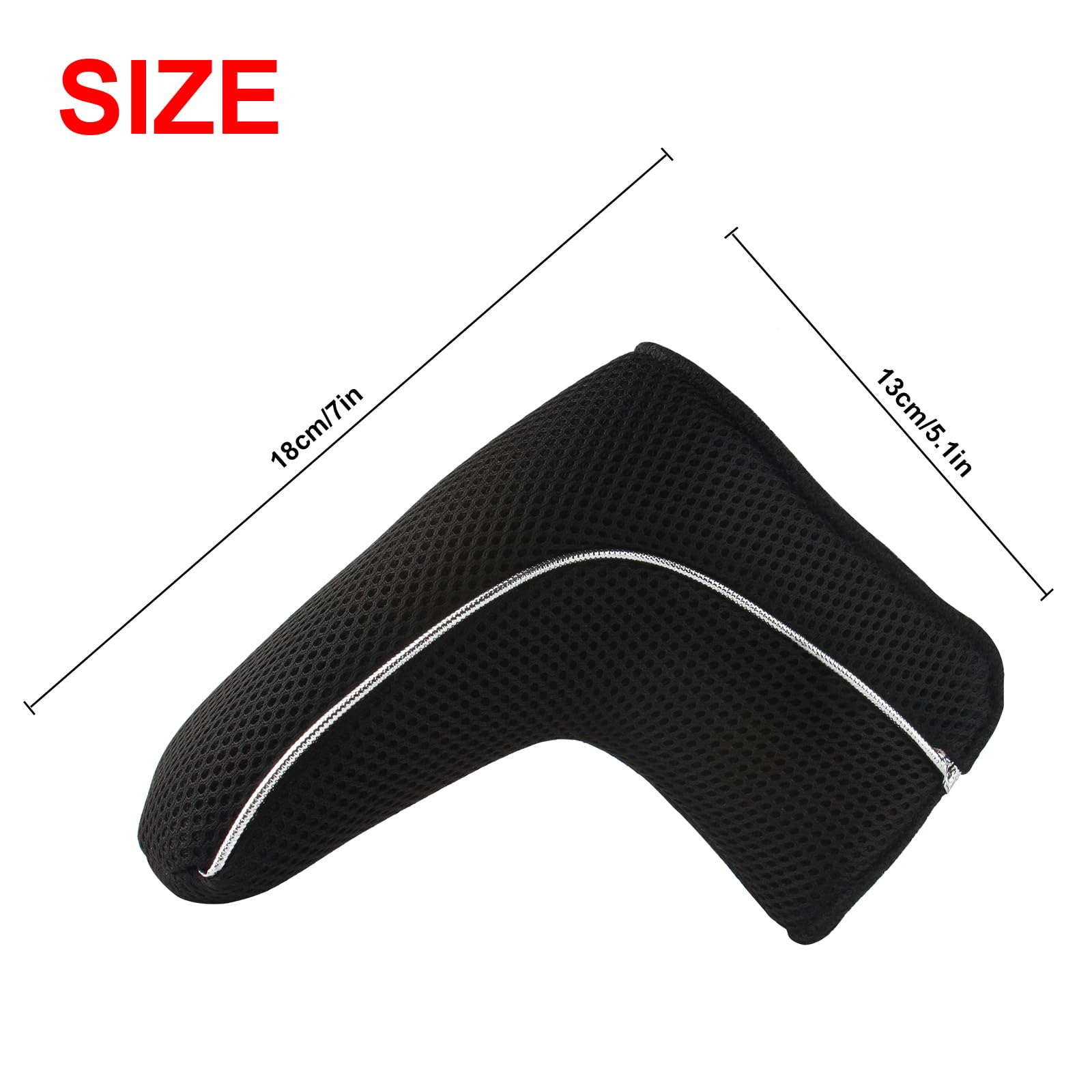 Andux Schlägerkopfhüllen für Putter Golf Blade Putter-Kopfabdeckung Klettverschluss MT/TG15