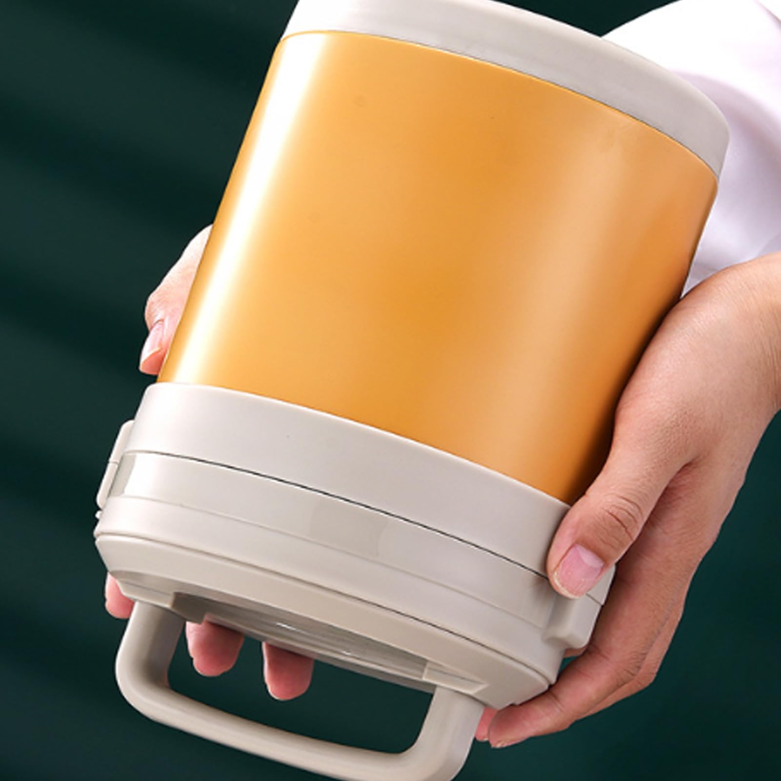 Srliya Tarro Térmico para Alimentos con Aislamiento de Acero Inoxidable 304, a Prueba de Fugas para Estudiantes, Trabajo, Camping, Almuerzo Portátil de 1,6 L (Cera amarilla)