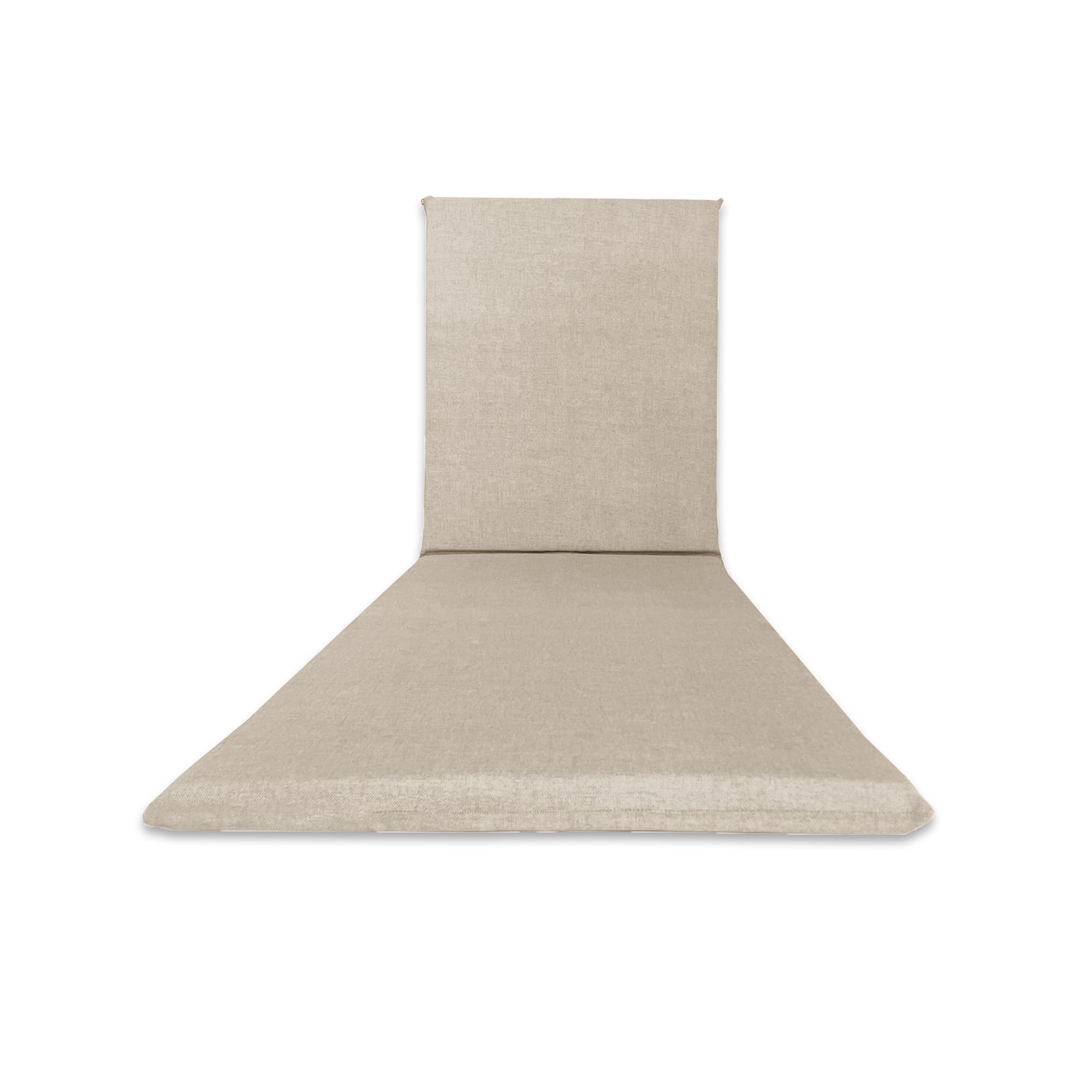 Il Tuo Artigiano Design Padded Cushion for Lounger Handmade Fully Removable Cover in 100% Cotton (Ivory)