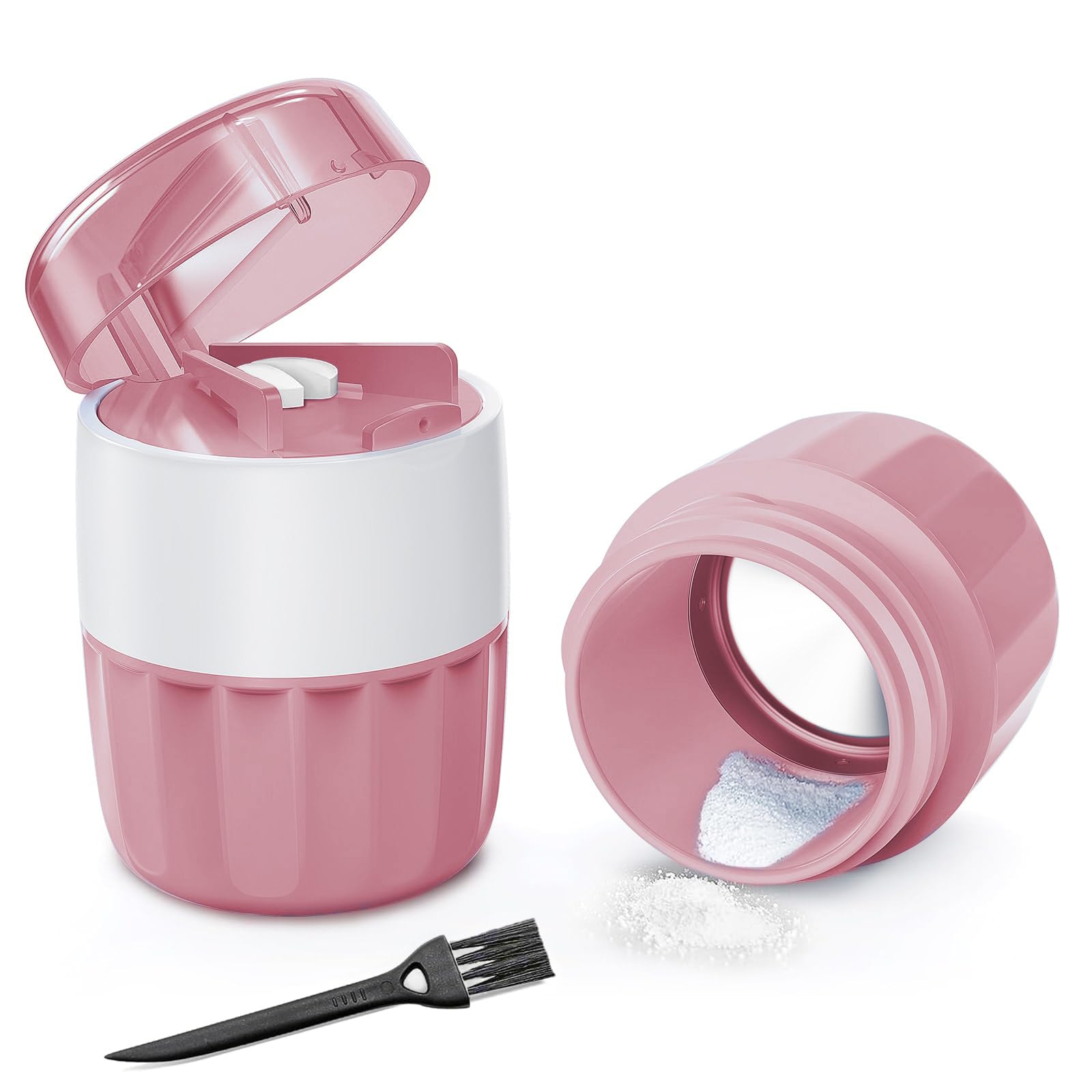 3 in 1 Tablettenmörser, Tabletten Zerkleinern mit Tablettenschneider, Tablettenzerkleinerer mit Edelstahl-Mahlkopf, Mörser Tabletten mit Tablettenfach