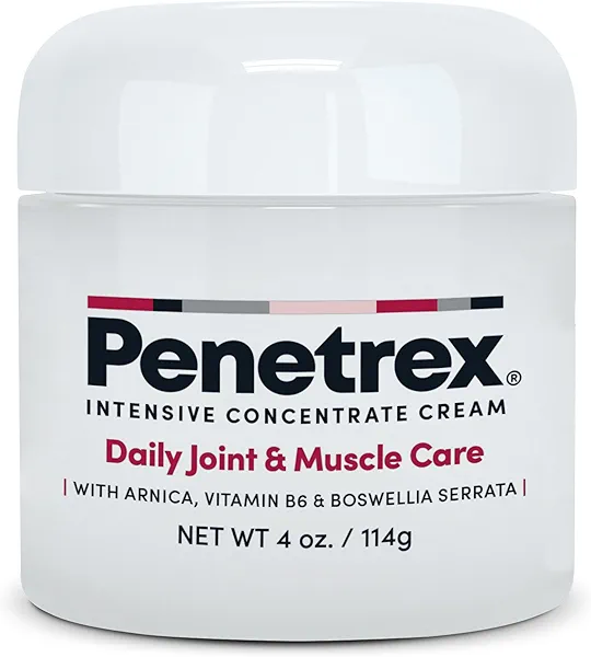 Penetrex Joint & Muscle Therapy - Soothing Comfort for Back, Neck, Hands, Feet - Premium Whole Body Rub with Arnica, Vitamin B6 MSM & Boswellia - Non-Greasy 4oz Cream