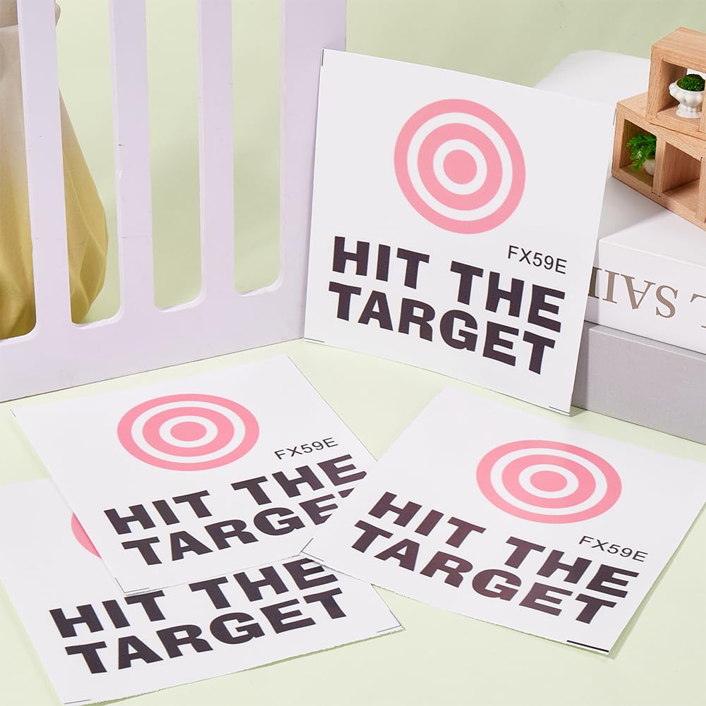 GORGECRAFT 10Pcs Bullseye Target Sticks Toilet Target Aiming Stickers Potty Training Toilet Pee Aim Bullseye Sign Decals Bumper Sticker for Toilet Urinal Bathroom Restroom Hot Pink - Image 4
