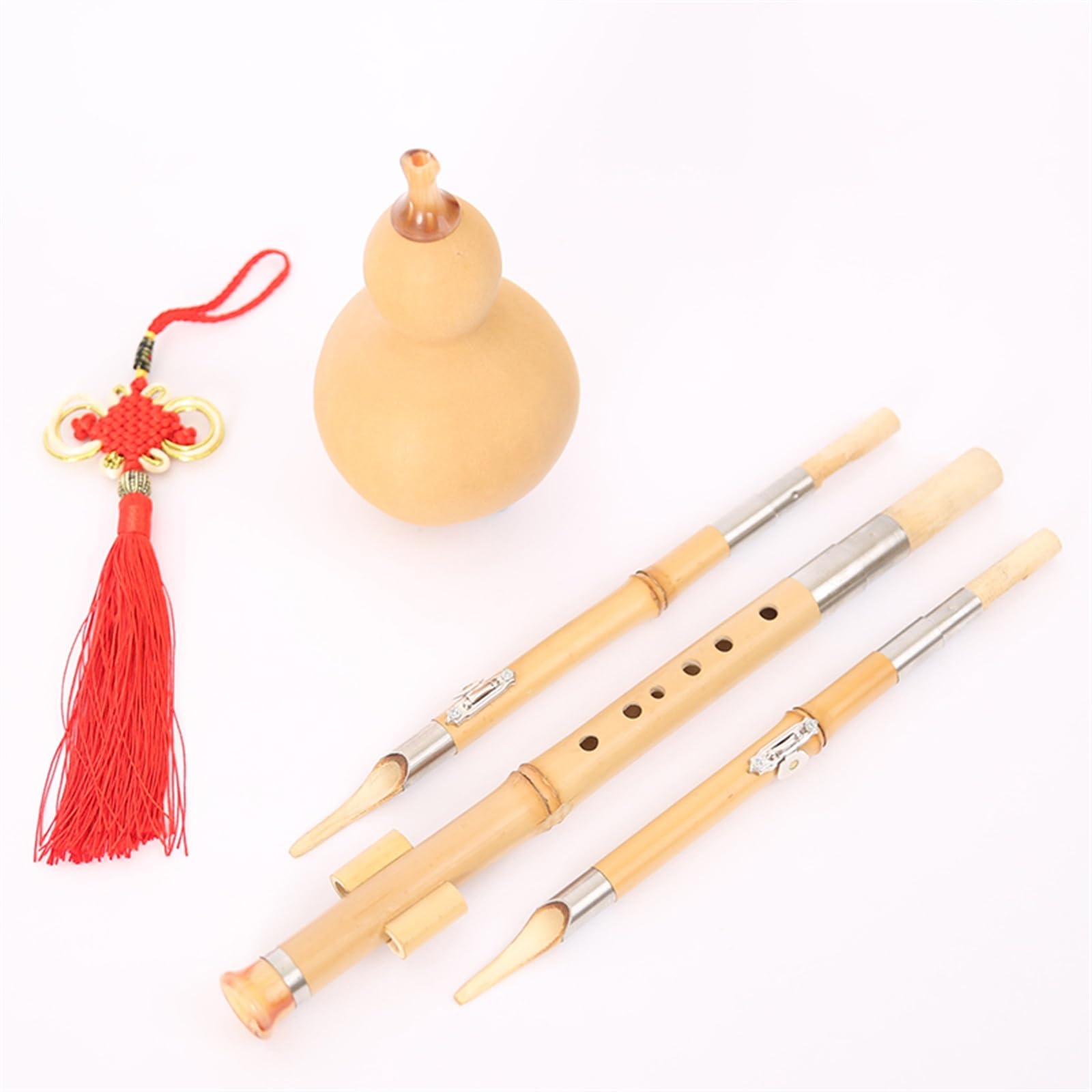 Flauta Hulusi De Siete Orificios, Instrumento De Flauta De Calabaza Artesanal De Rendimiento Profesional Con Estuche De Almacenamiento Hulusi Profesional (Color : D Key)