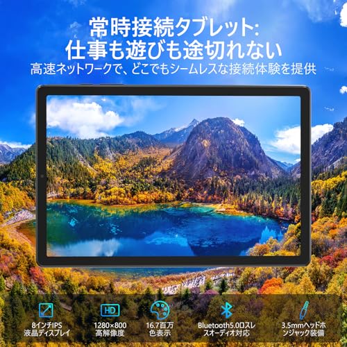 【専用ケース付き 8インチ Wi-Fi/SIM通話モデル】G12 Mini Android 15 タブレット、12GB+64GB+2TB拡張、8コアCPU Helio G80 IPS タブレット 4G LTE+GPS搭載、5100mAh+Type-C充電、5MP/8MPカメラ 5GWiFi+BT5.0+無線投影+ GMS認証、OTG+児童保護+FMラジオ 日本語サポート(グレー)