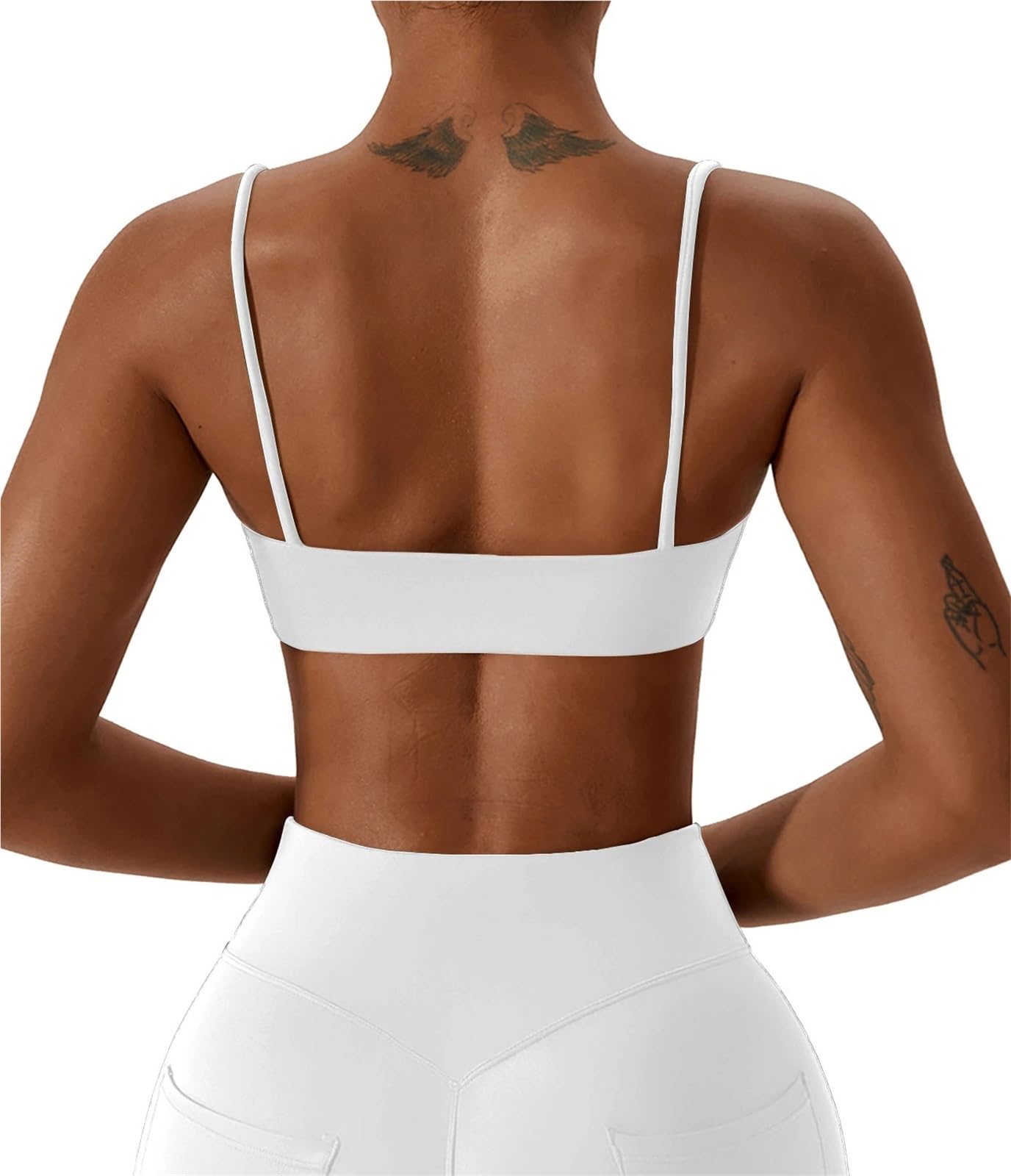 Biustonosze sportowe do treningu, Nylonowy biustonosz sportowy z miękkim tyłem i krzyżem do jogi Fitness Running Top wielokolorowy, wiele rozmiarów