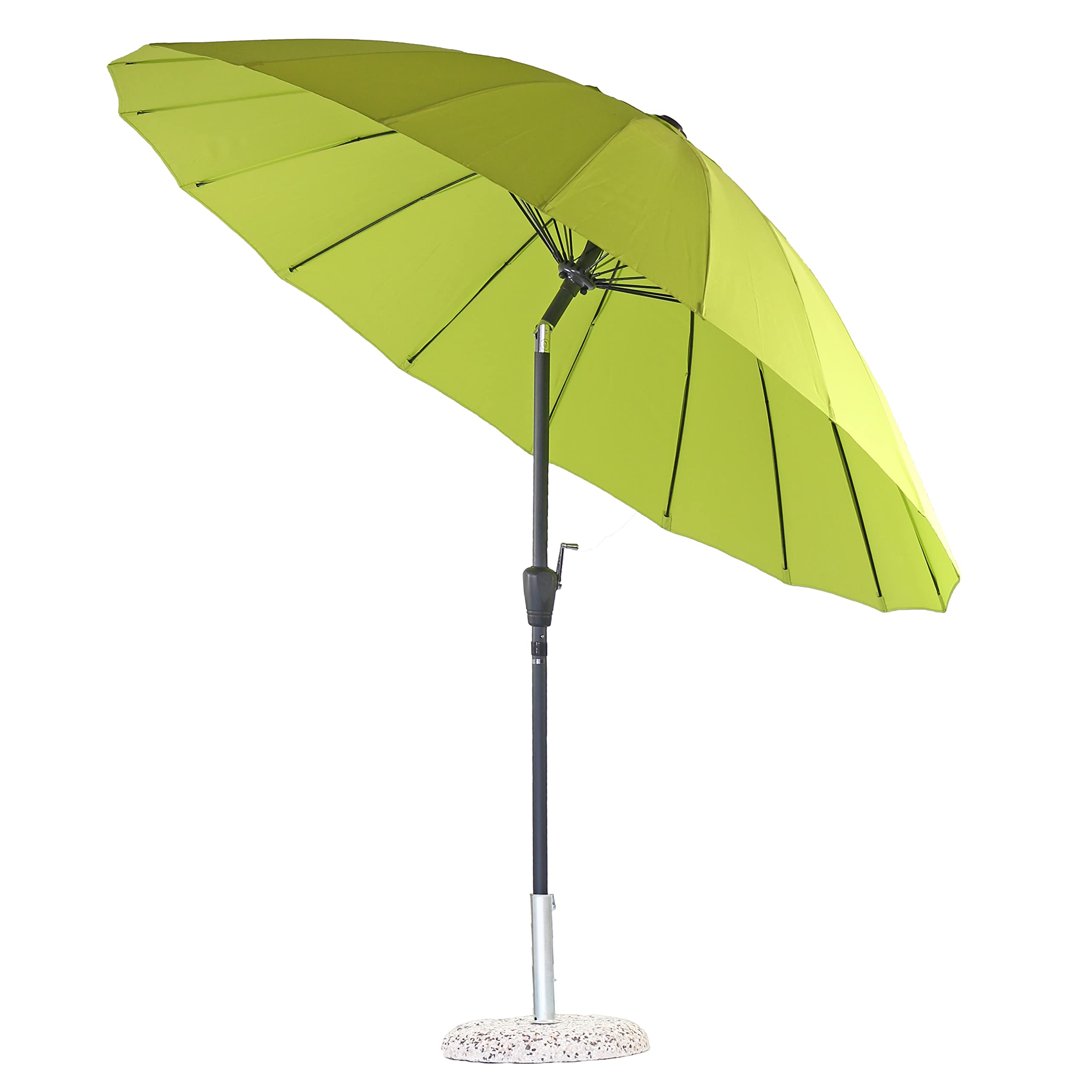 Brigros Estosa - ombrellone da giardino Atlanta 240 cm x 236 h palo in alluminio 18 stecche in fibra di vetro 6 mm telo in poliestere 180 gr con camino antivento