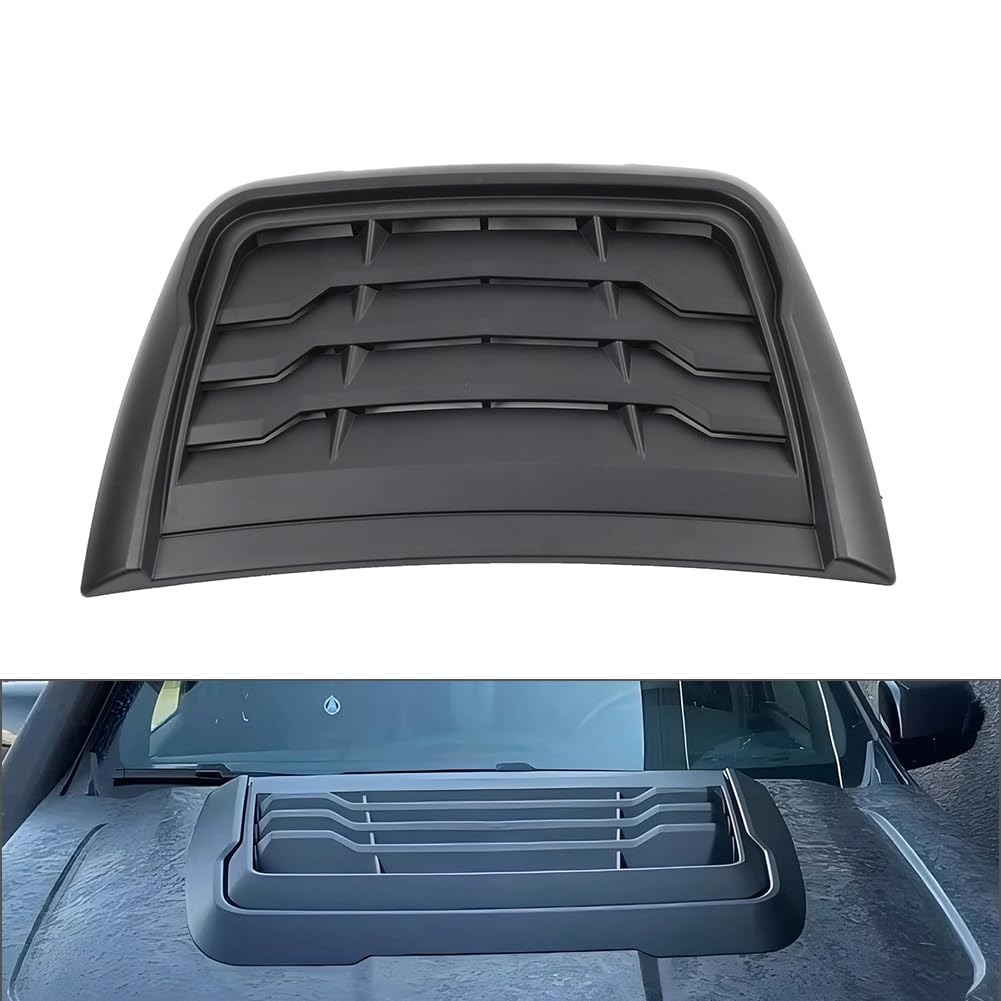 Bacar 1 Pc Air Intake Vent Hood Vents Scoop Bonnet Cover ABS Matt Black For Ford For Raptor 2015-2022