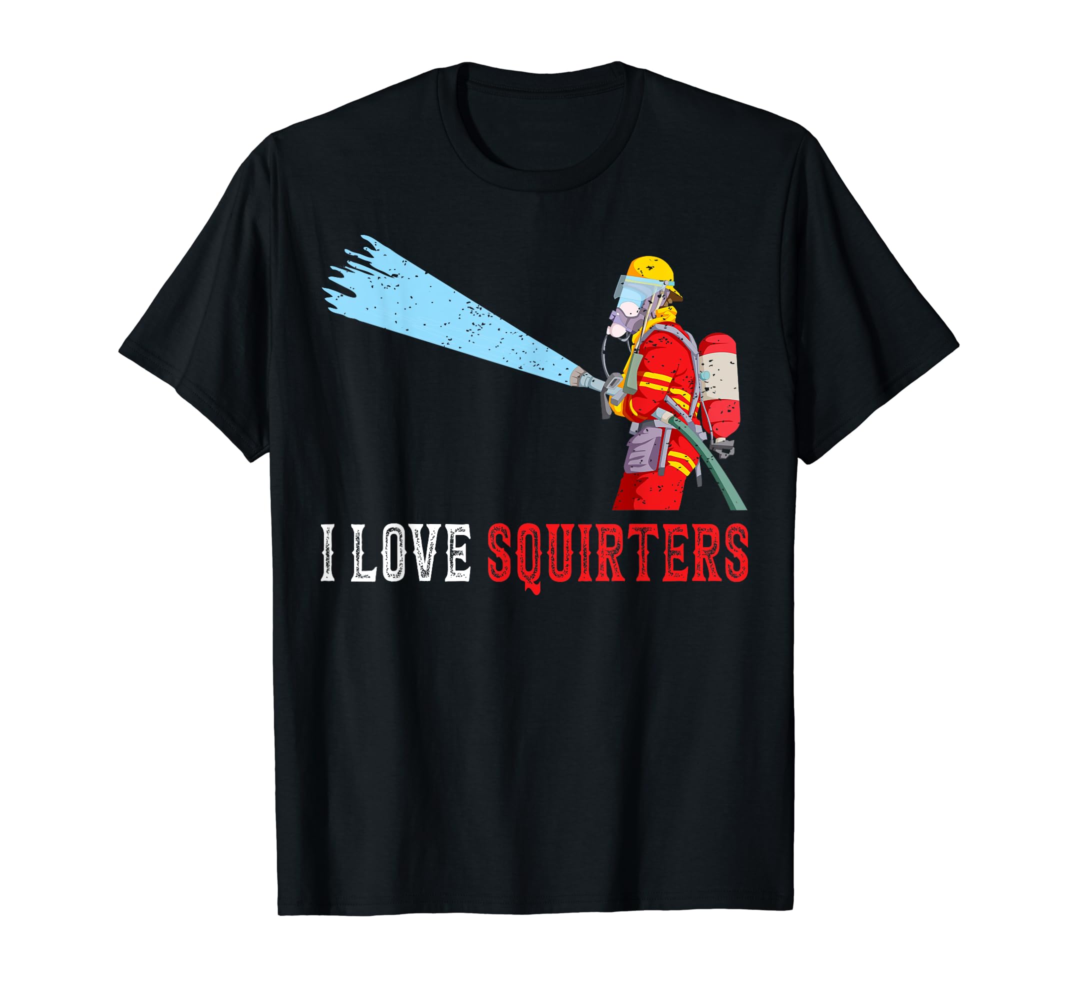 Firefighting Tee for FirefightersMen's Funny Firefighter T-Shirt - Black - Small