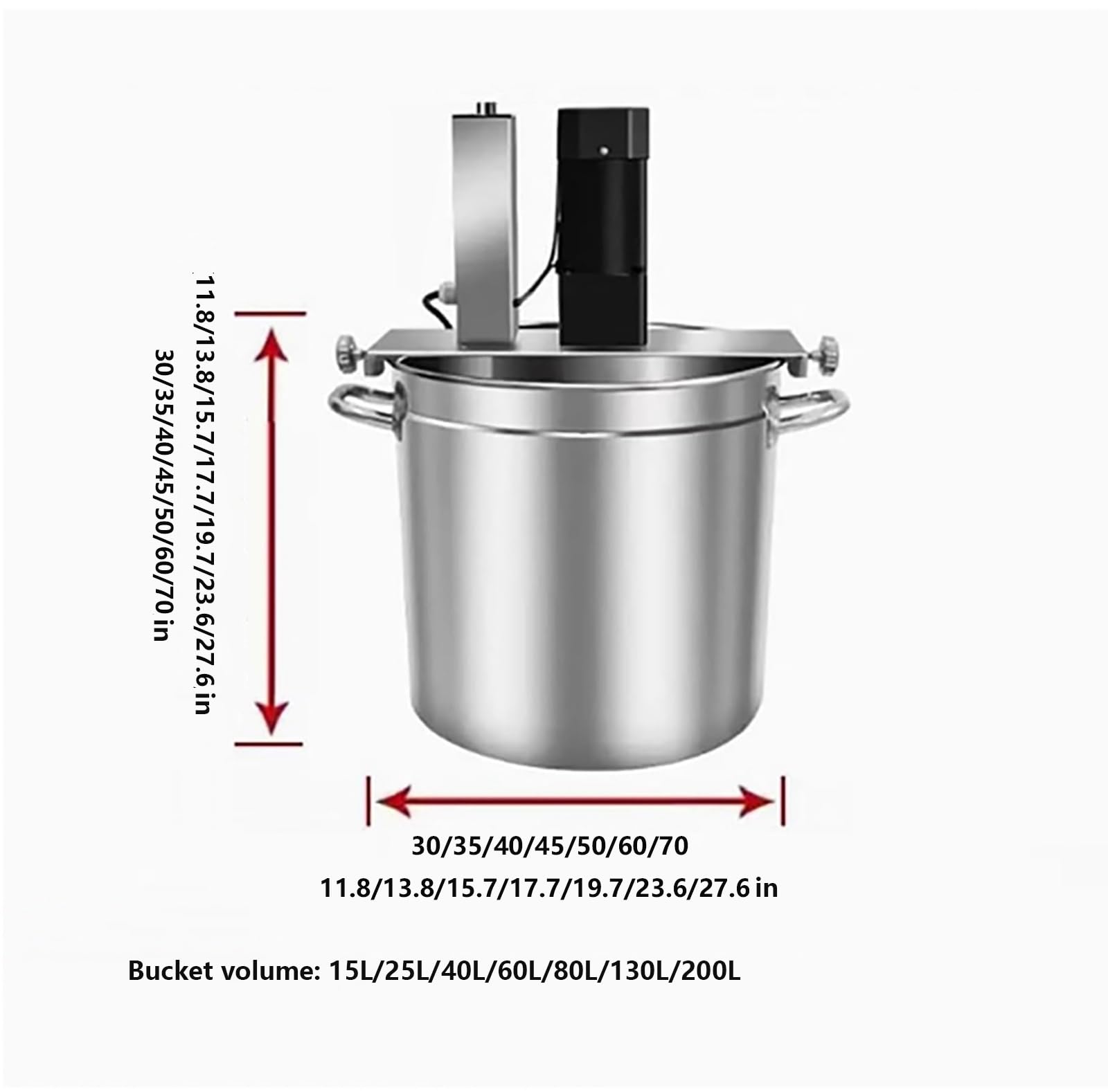 Frullatore a Immersione, Robot da Cucina Professionale per Uso intensivo, Acciaio Inox 304, mescolatore Multiuso per Salse, zuppe e fritture
