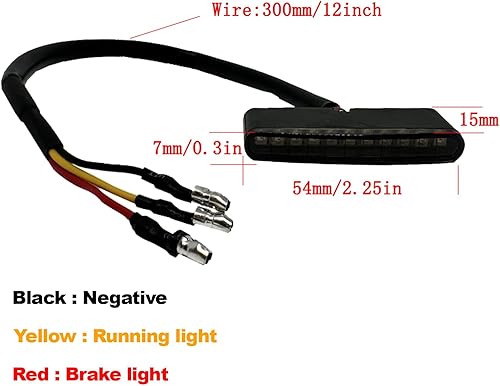 Miniatura 6 de Tira de luz trasera de motocicleta mini luz de freno rojo Correr matrícula luz 12 V con Bobber Chopper ATV Dirt Bike