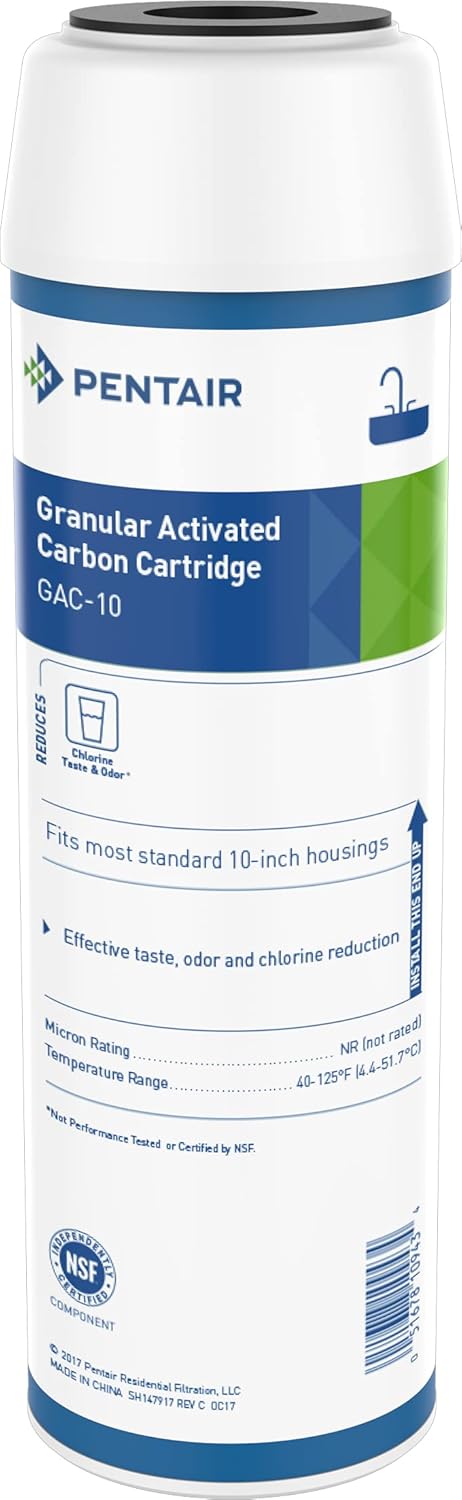 Amazon.com: Pentair Pentek GAC-10 Carbon Water Filter, 10-Inch, Under ...