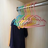 Vista 6 de Perchas para niños, perchas de plástico para niños, perchas para guardería de niños (amarillo, 60)