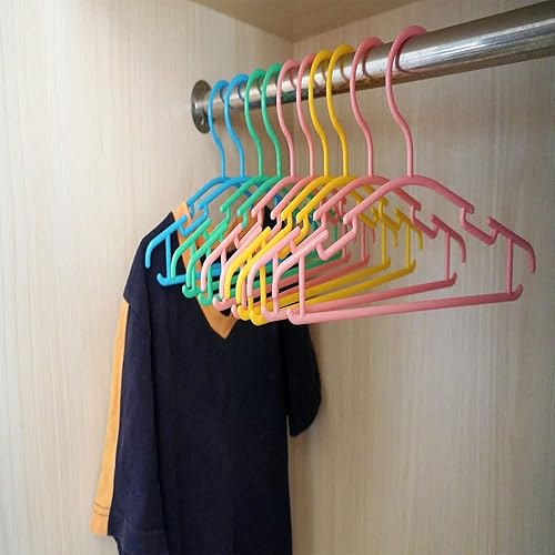 Miniatura 6 de Perchas para niños, perchas de plástico para niños, perchas para guardería de niños (amarillo, 60)