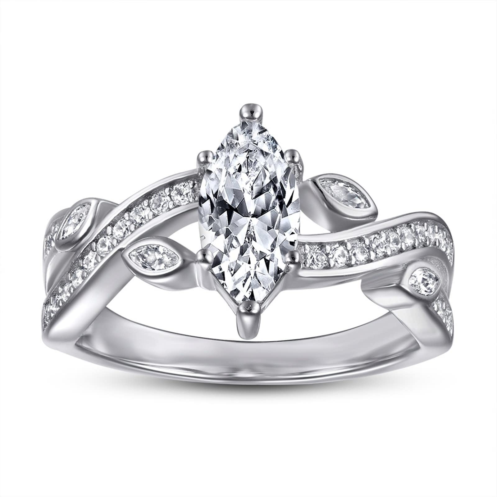 Anello in argento da donna grande, set di gioielli da donna, occhio di cavallo, in argento Sterling, per San Valentino