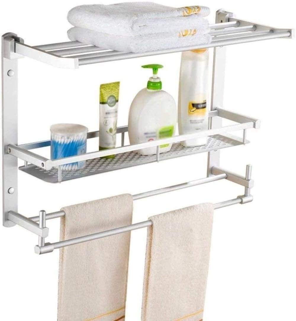 Baño plegable multifuncional estante de pared de 60cm para ganar espacio