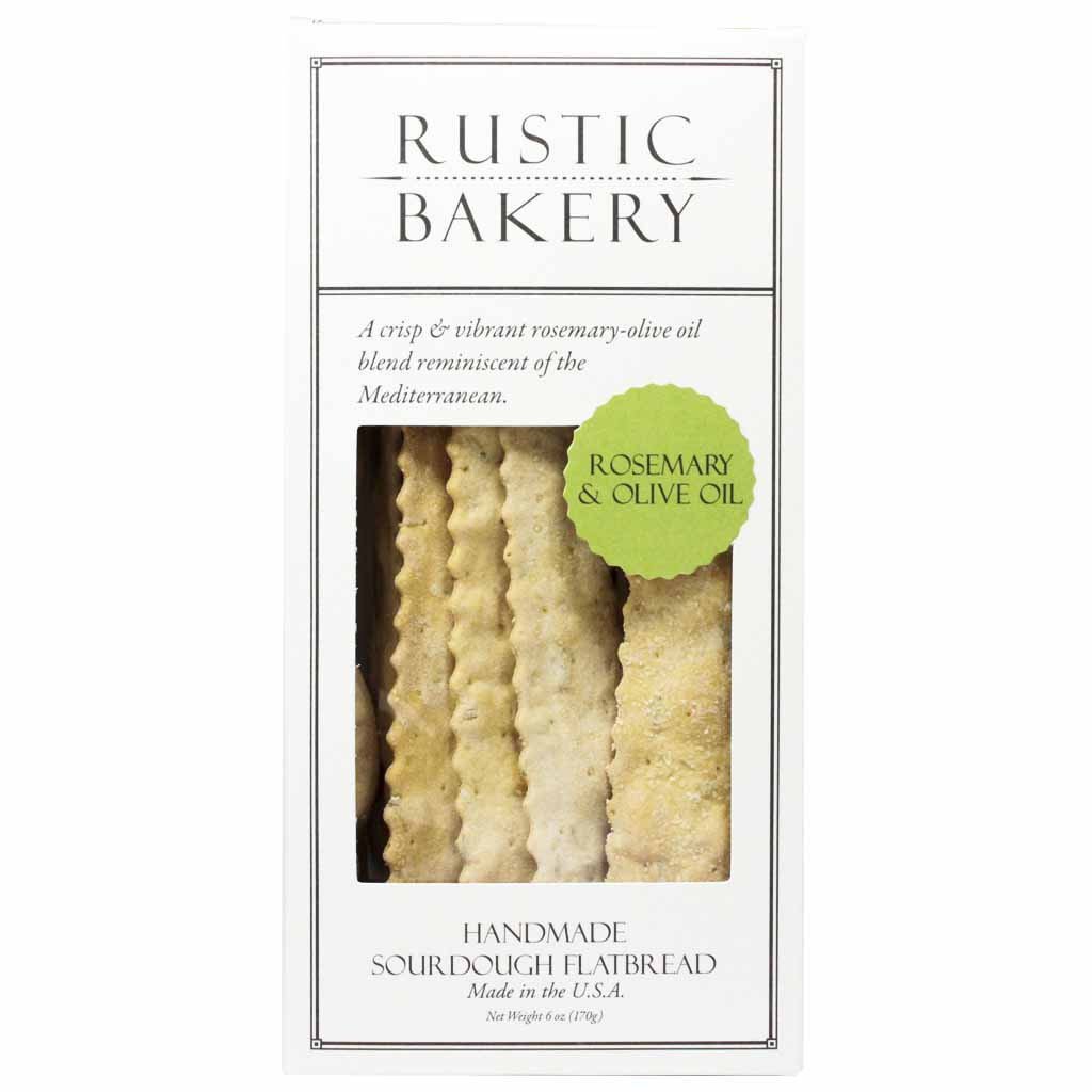 Buy Rustic Bakery Gourmet Flatbread Crackers Rosemary & Olive Oil 6 oz