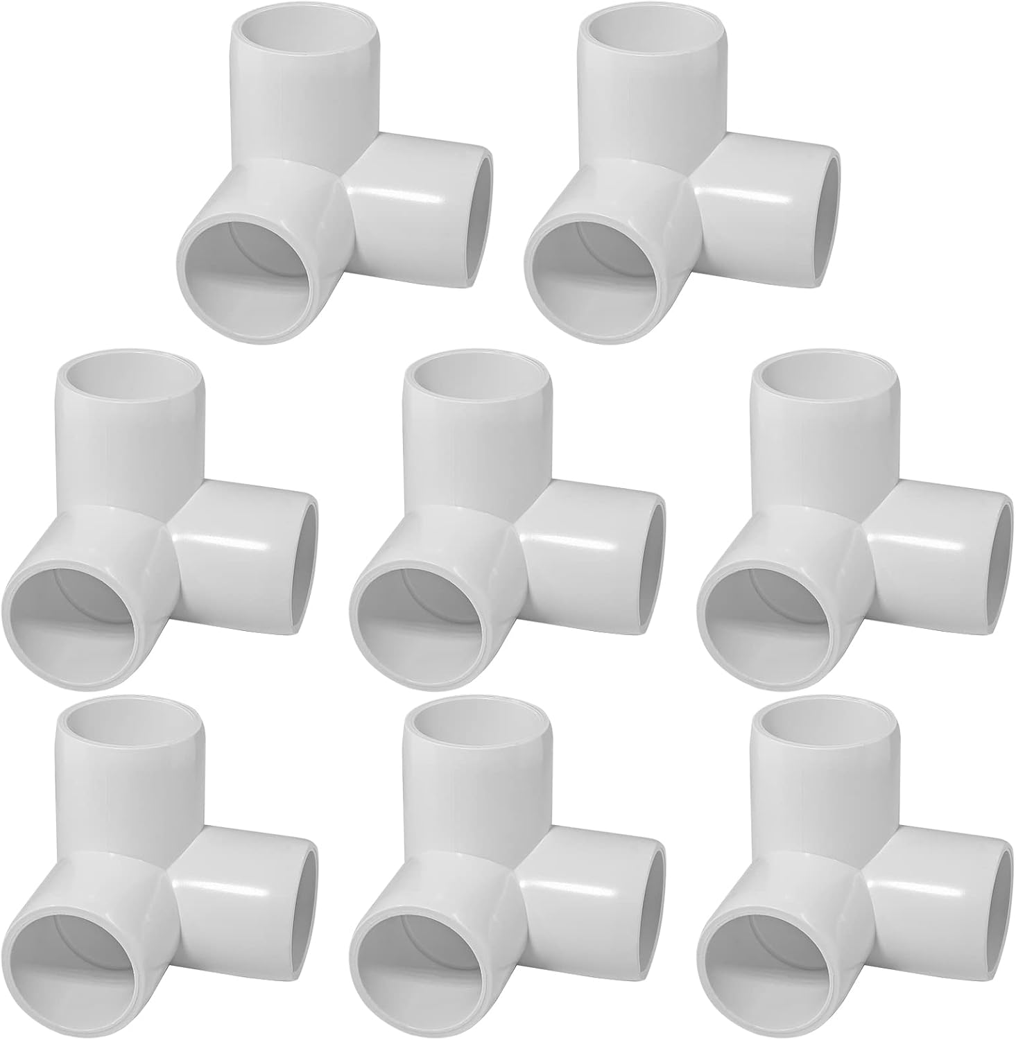 Waziaqoc 3Way PVC Fittings, 3/4" PVC Elbow 90 Degree PVC