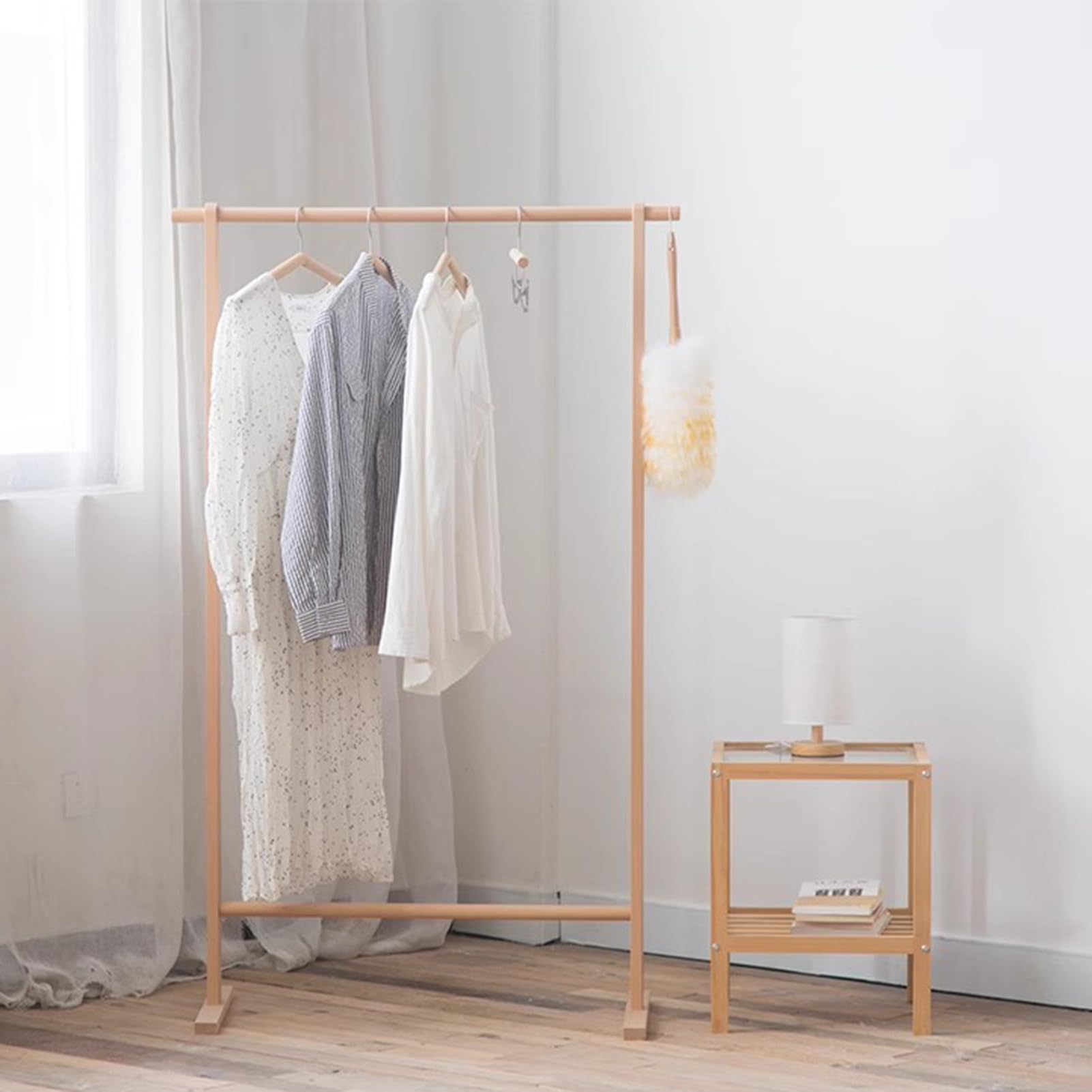 Amazon.com: Garment Rack Solid Wood Clothing Rack For Hanging