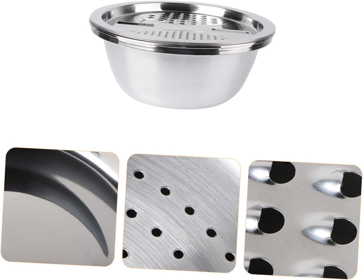 Multi-purpose Stainless Steel Grater and Strainer for Vegetables Rice Washing Tool Kitchen Slicer for Effortless Food Preparation Portable and Versatile Cooking Essential