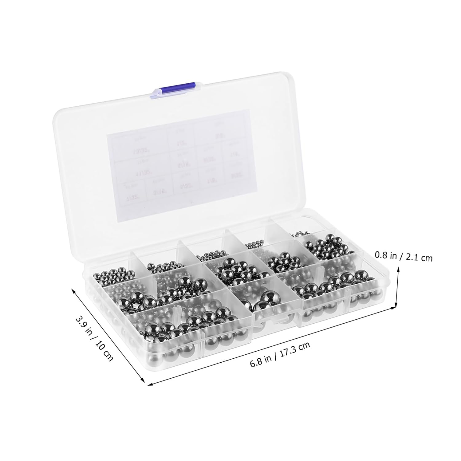 Unomor 580 Pcs Precision Stainless Steel Ball Assortment Kit Solid Balls for Bearings Automotive Components and Mechanical Processing Versatile with Smooth Surface Finish