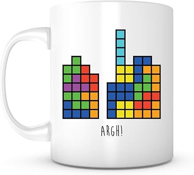 Tetrs 11 Ounce White Ceramic Mug, Tea Cup Coffee, Player Mugs, Bday Cup for Players Coffee Lovers Women Men Him Her Friends