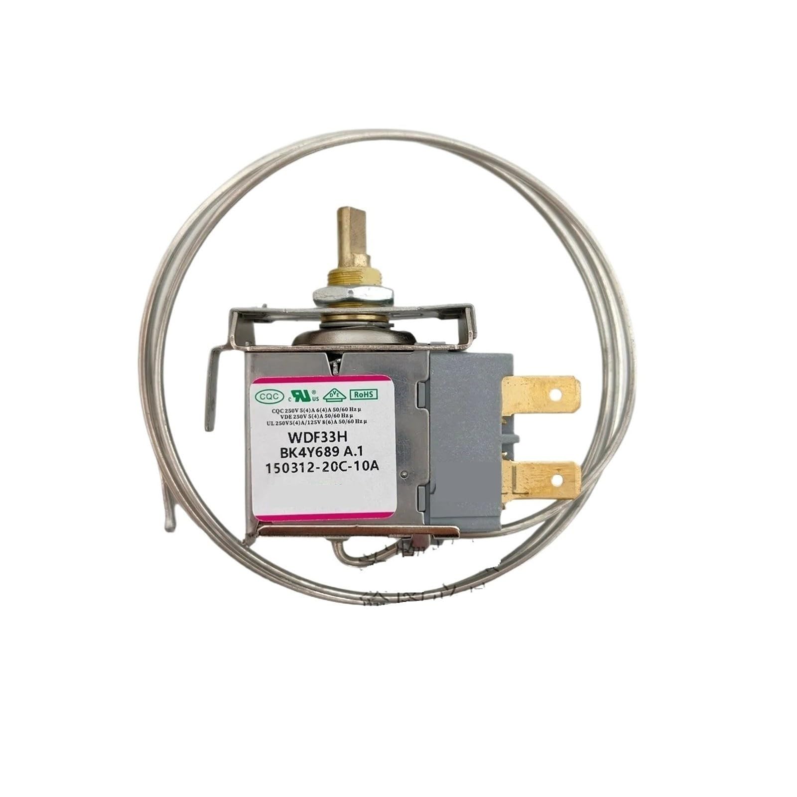Interruptor mecánico del termostato del refrigerador WDF33H BK4Y689 montado con Tornillos