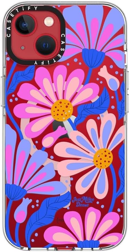 CASETIFY Clear iPhone 13 Case [Not Yellowing / 6.6 ft. 3X Military Grade Drop Protection/Compatible with Magsafe] - Mystic Daisy - Clear - Image 6