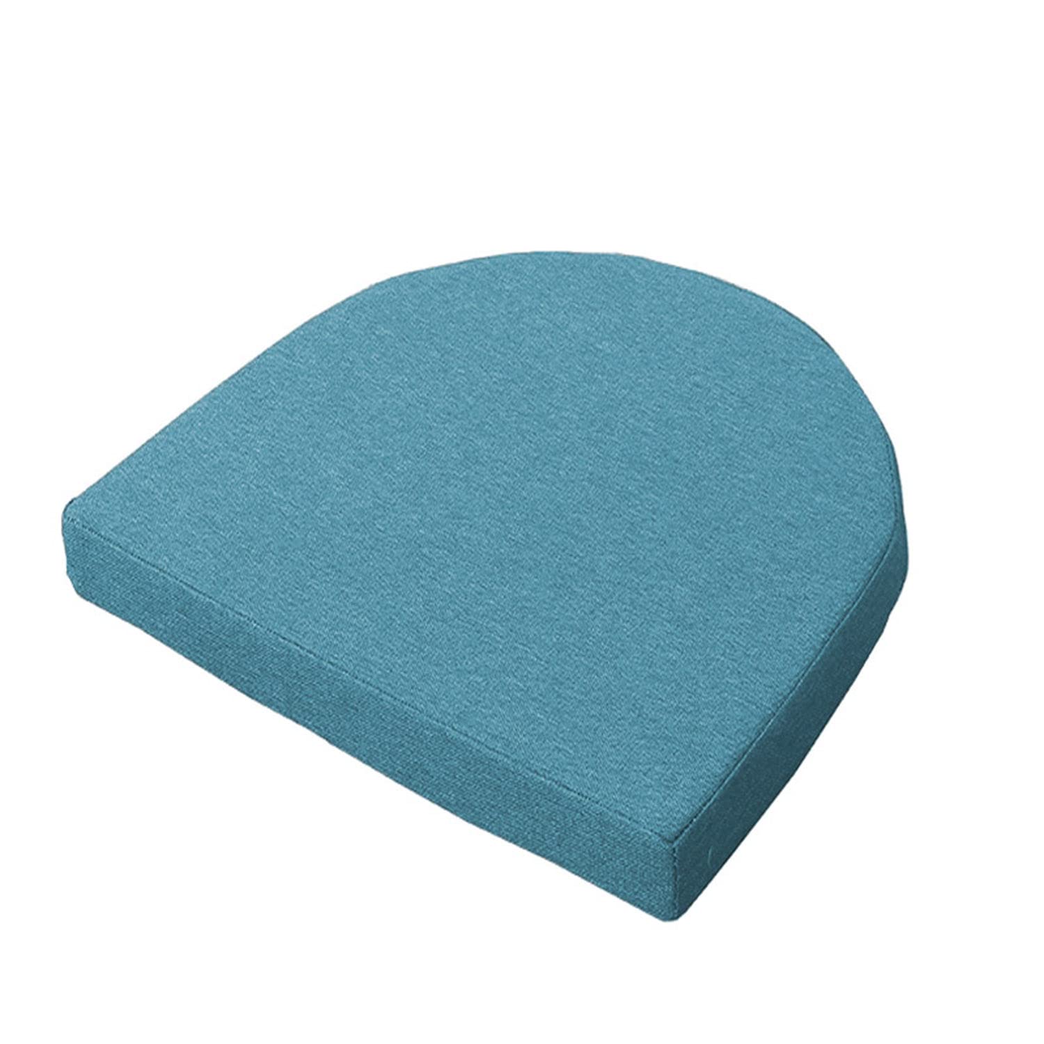 Waigg Kii Indoor Chair Seat Cushion U-Shaped Dining Seat Pad,4/5cm Thick Chair Pad Cushion Non-slip Chair Cushions for Home Kitchen Office (45x45x5cm,Blue)