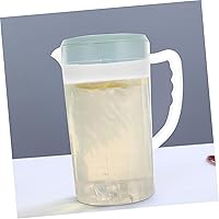 Vista 8 de Recipiente transparente grande de plástico dispensador de leche, jarra de té de 87.9 fl oz para nevera, jarra de agua fría, tetera de café, tetera