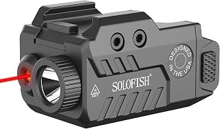 Slidable Tactical Flashlight for Raild Pistol | Green/Red/Blue Beam and White LED Combo with Strobe