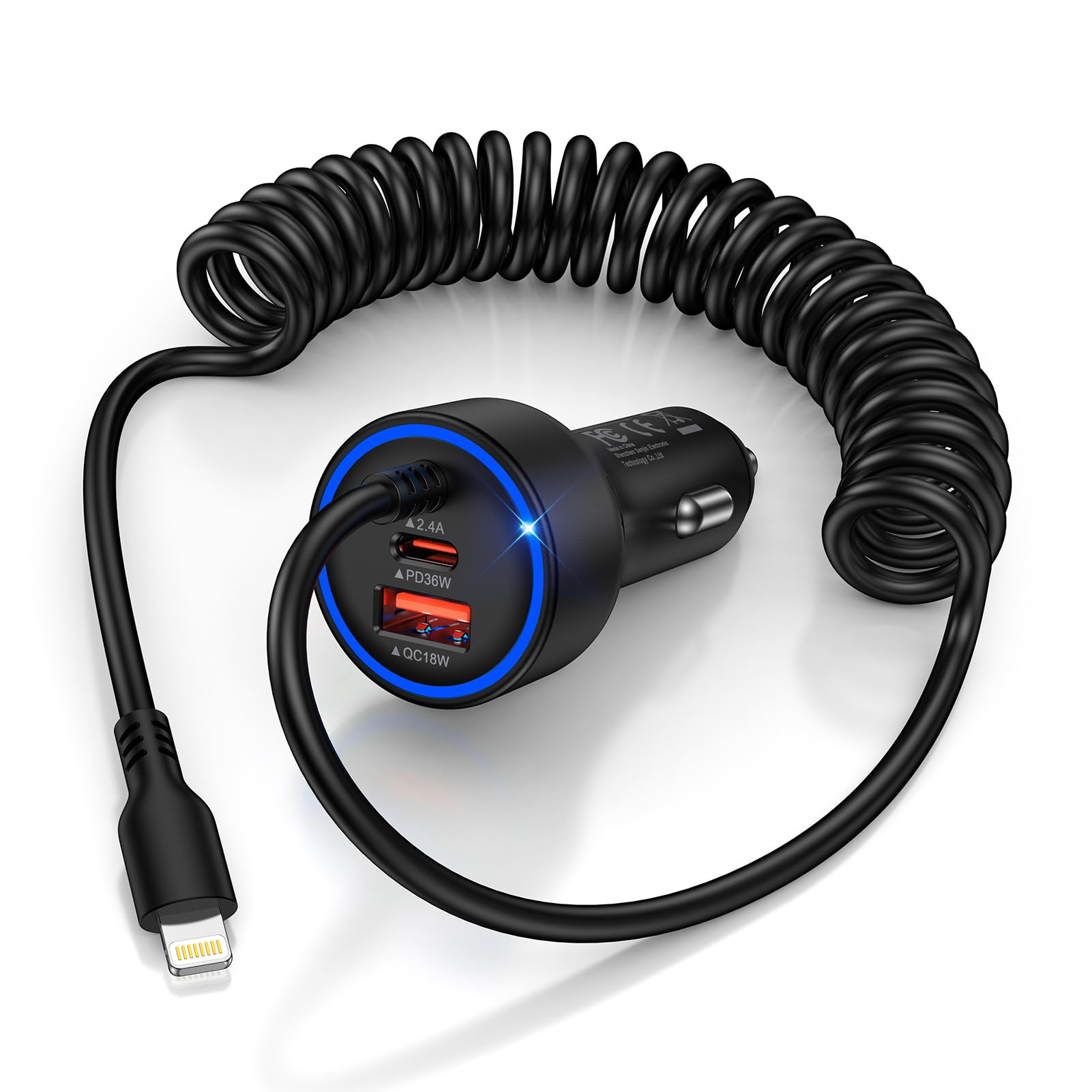 Amazon.co.jp: GAEF シガーソケット PD36W+QC18W 2ポート 3in1 USB