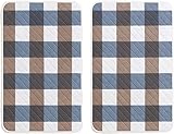 Extra große, wiederverwendbare Inkontinenz-Bettunterlage, saugfähig, waschbar, Bett-Matratzenschoner, 80 x 120 cm, Bettnässenschutz, für Erwachsene oder Kinder, Schutz für ältere Menschen, kariert, 2