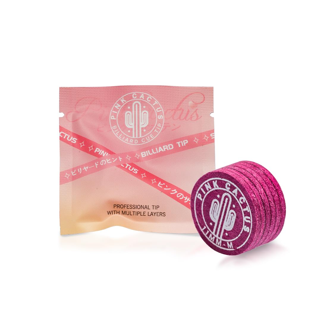 KONLLEN Cactus rosa dal Giappone Punta per stecca da biliardo, punta da 11 mm/14 mm in pelle di maiale multistrato con S/M/H per accessori da biliardo e biliardo