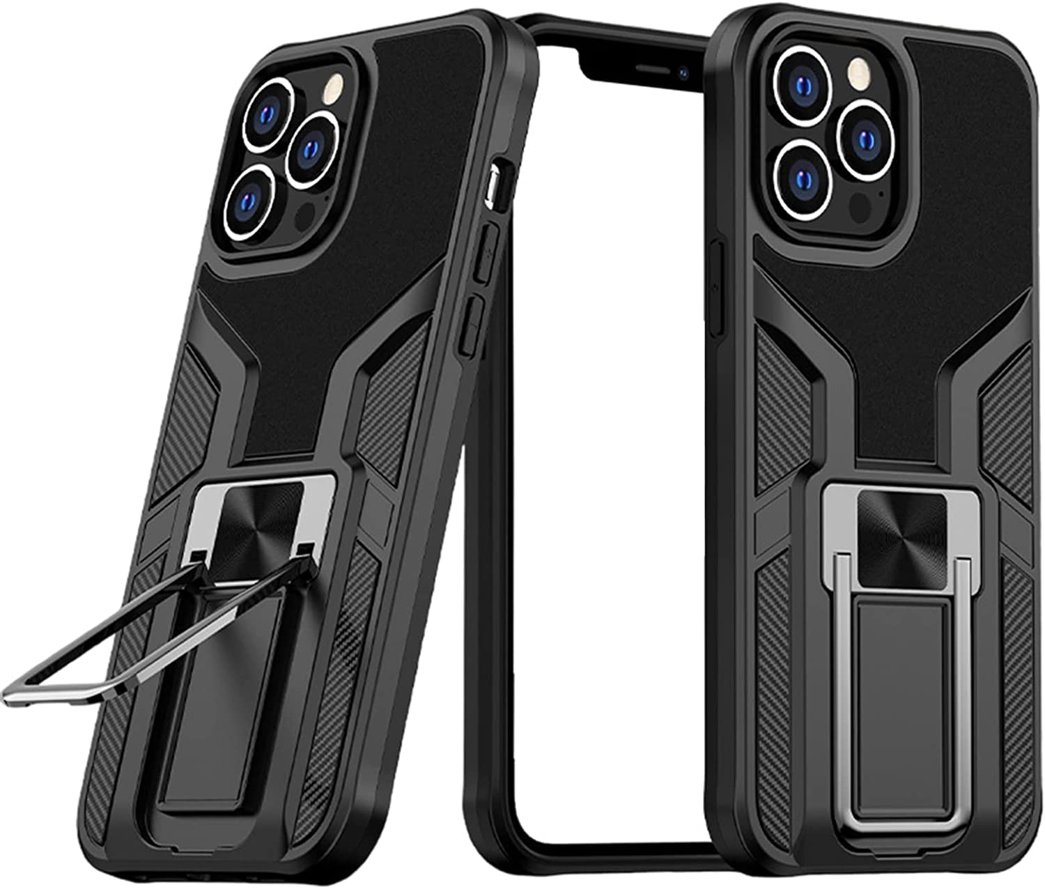 Coque iPhone 14 Pro antichoc avec béquille et support aimanté noir - 8