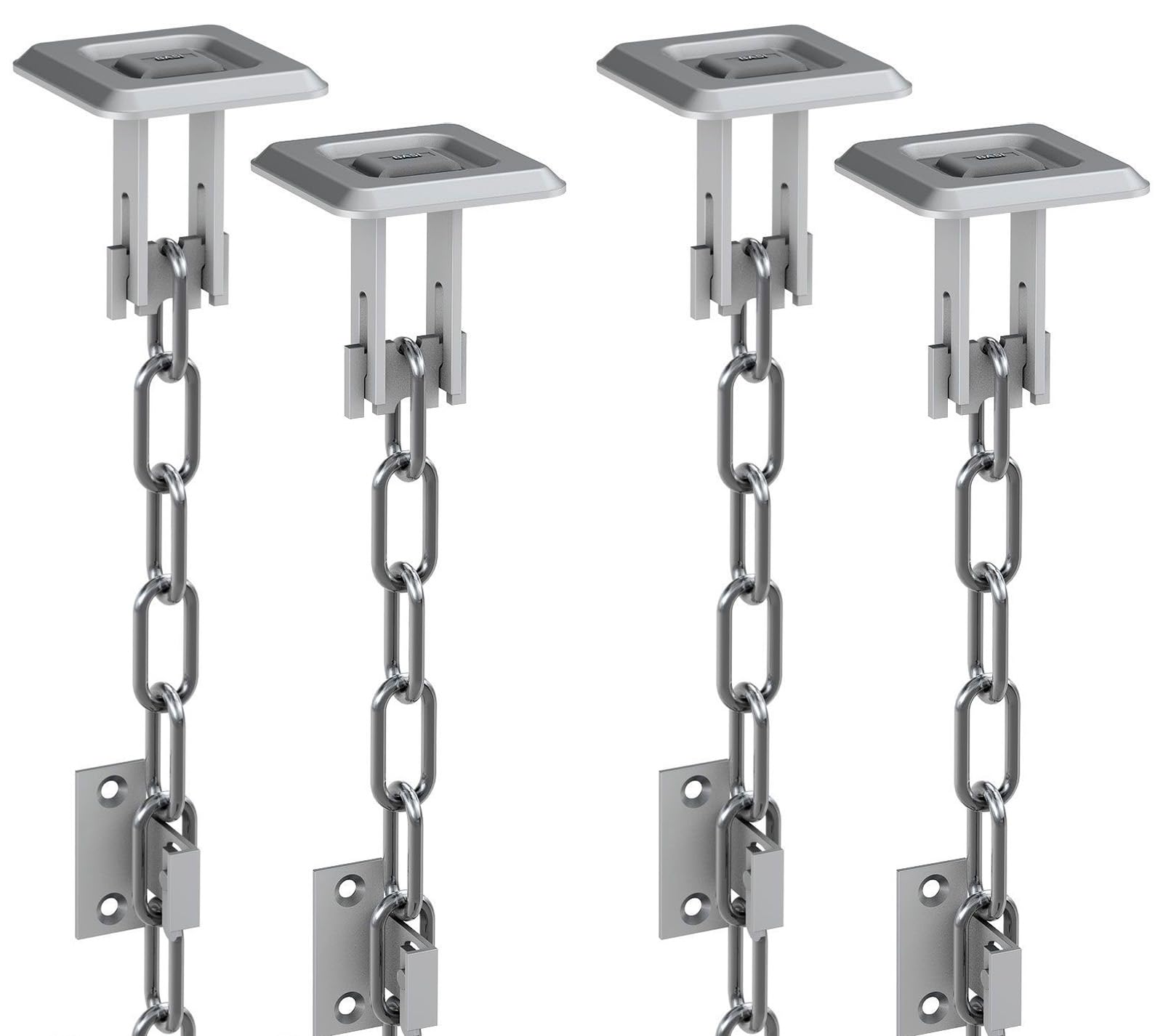 ECI® Gitterrost-Sicherung Einbruch-Schutz Zusatz-Sicherung für Licht-Schacht Keller-Schacht 2 Paar