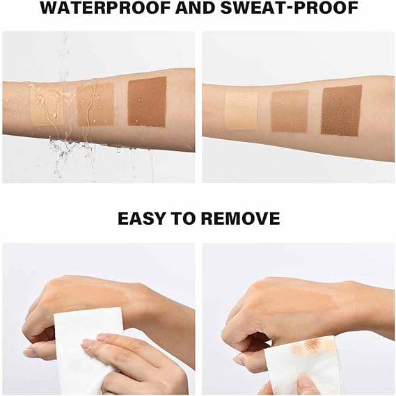 Leg Makeup Waterproof no Transfer,Tattoo Cover Up Makeup,Flawless Looking Bronze Long Lasting Skin Color Corrector Body Foundation,Medium Golw 100ML