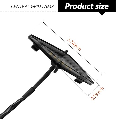 Miniatura 2 de 4 luces LED blancas, lámparas de rejilla Raptor para automóvil con arnés y fusible compatibles con Toyota 4Runner TRD Pro 2014-2022 (blanco)