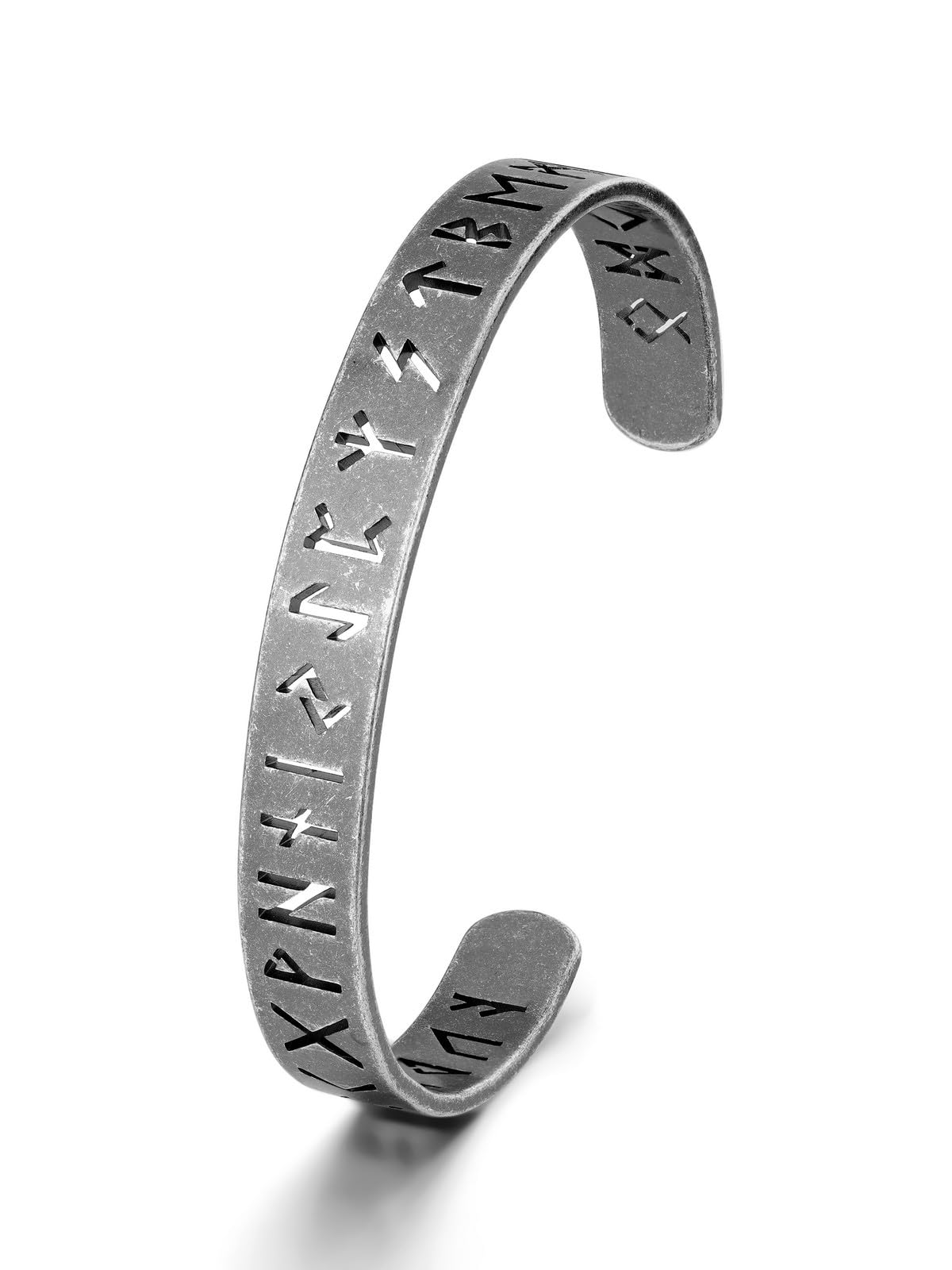 JSDDE Wikinger Armreif für Herren Runen Armreif 10mm breit Runenmanschette Armband Nordisches Talisman Wikinger Schmuck für Männer Freund Vater
