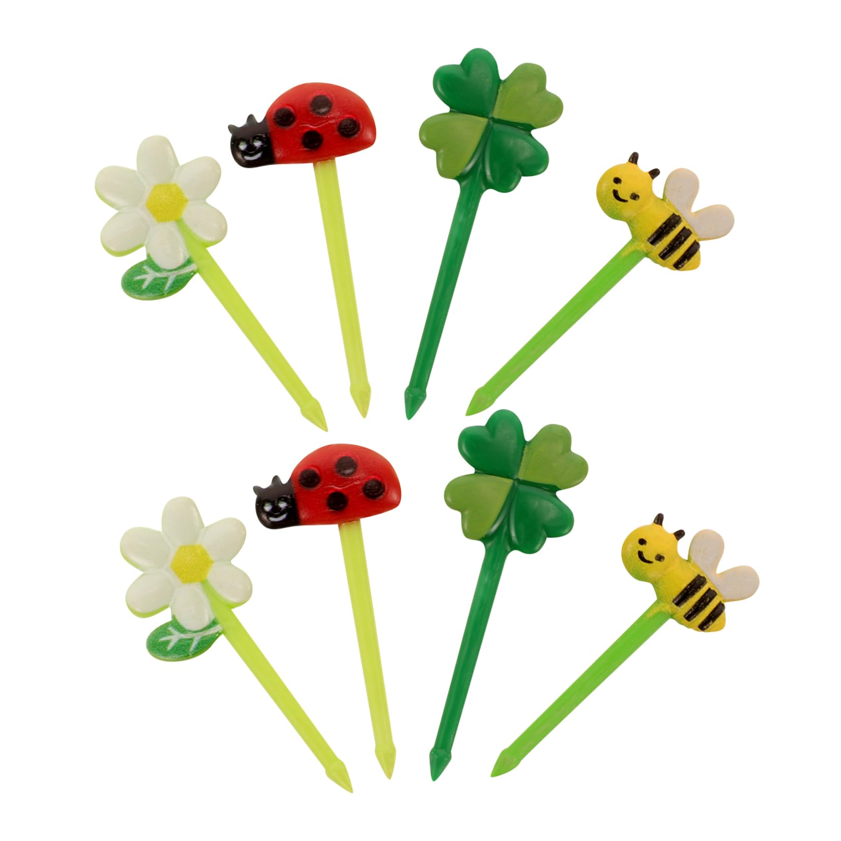 Amosfun 25 Paquetes Tenedor De Frutas Palitos De Pastel Tenedores Para Magdalenas Tenedores De Pastel De Fiesta Selecciones De Postre Selecciones De Fiesta Picos De Pastel El Plastico