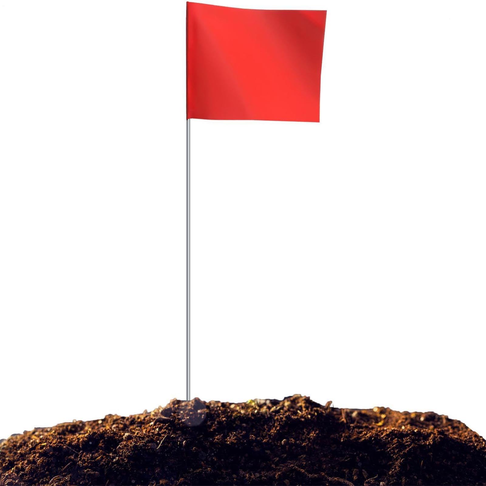 Markierungsflaggen | Fluoreszenzflaggen | Markierungsflagge | 100 Stücke Landschaftsbestandsflags | Geeignet Für Das Abstandsmessrad | Banner Mit Hoher Sichtbarkeit Für Landschaften Gärtner Outdoor Gr