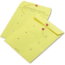 Quality Park Inter-Departmental Envelopes with String & Button Closure, Yellow