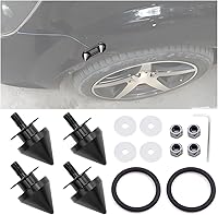 Vista 1 de AUCELI 4 kits de liberación rápida para parachoques de automóvil, kits de fijación de placa apretada de parachoques delantero y trasero de aleación