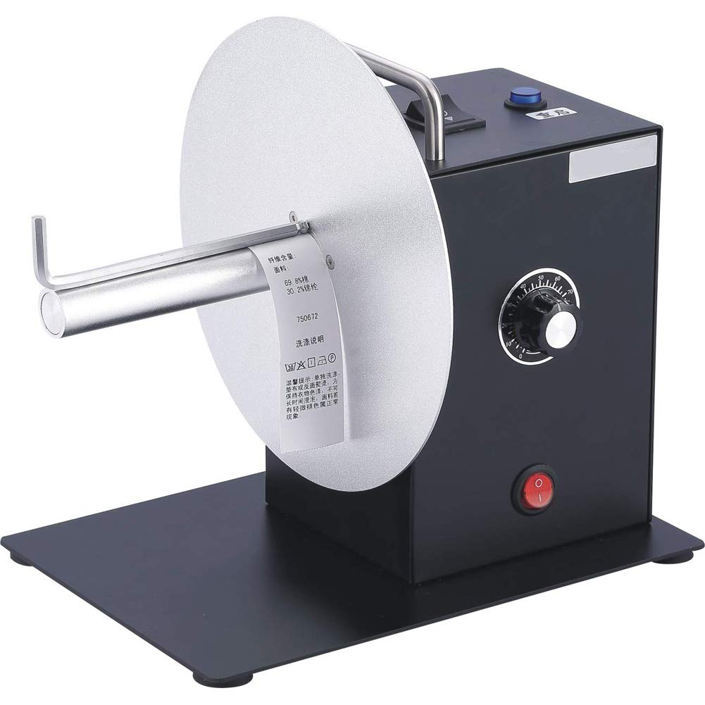 Toplionace Enrouleur Automatique D'étiquettes, Machine de Rembobinage D'autocollants D'étiquettes de Code à Barres Vitesse Réglable 220V (Déflecteur Simple,King Kong Noir)