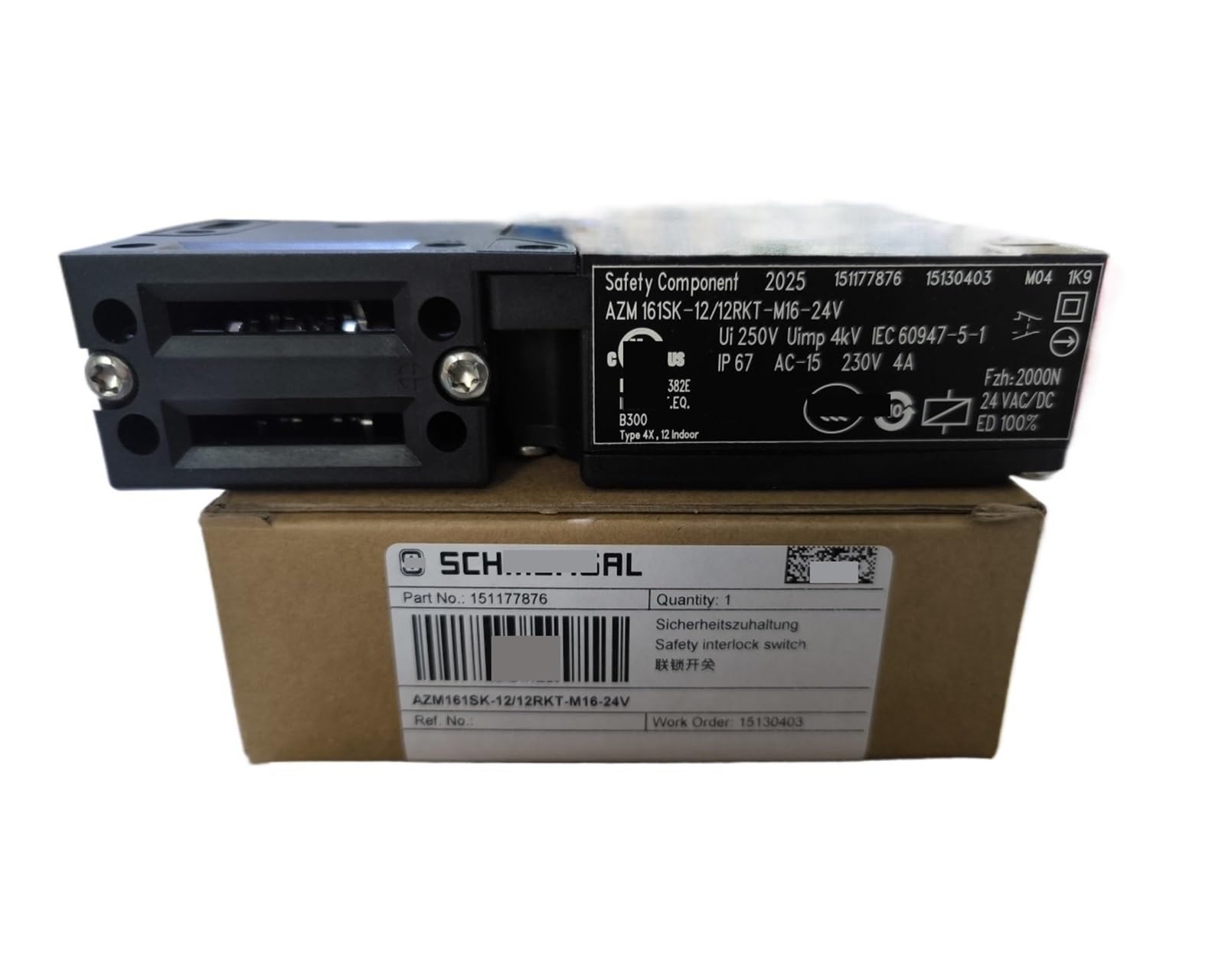 Interruptor de bloqueo de seguridad 161SK-12/12RKT-M16-24V Interruptor de bloqueo