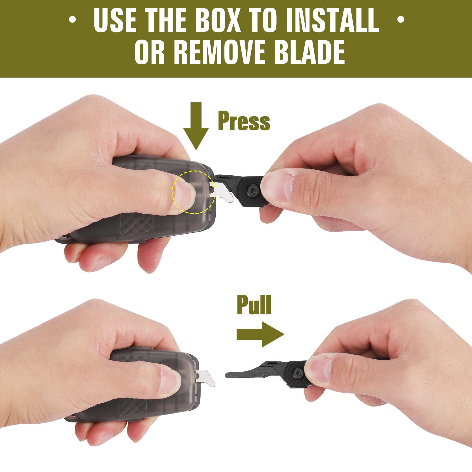 Buy Swiss+Tech 3.5 Inch Replaceable Blade Hunting Knife, Folding