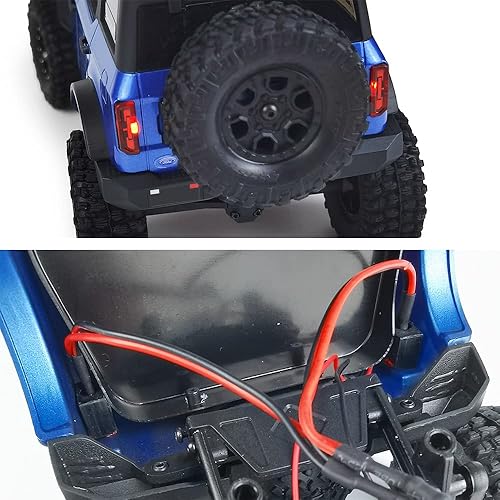 Miniatura 4 de RCLIONS Luces traseras LED rojas actualización para 124 Axial SCX24 AXI00006 Bronco RC Truck Car