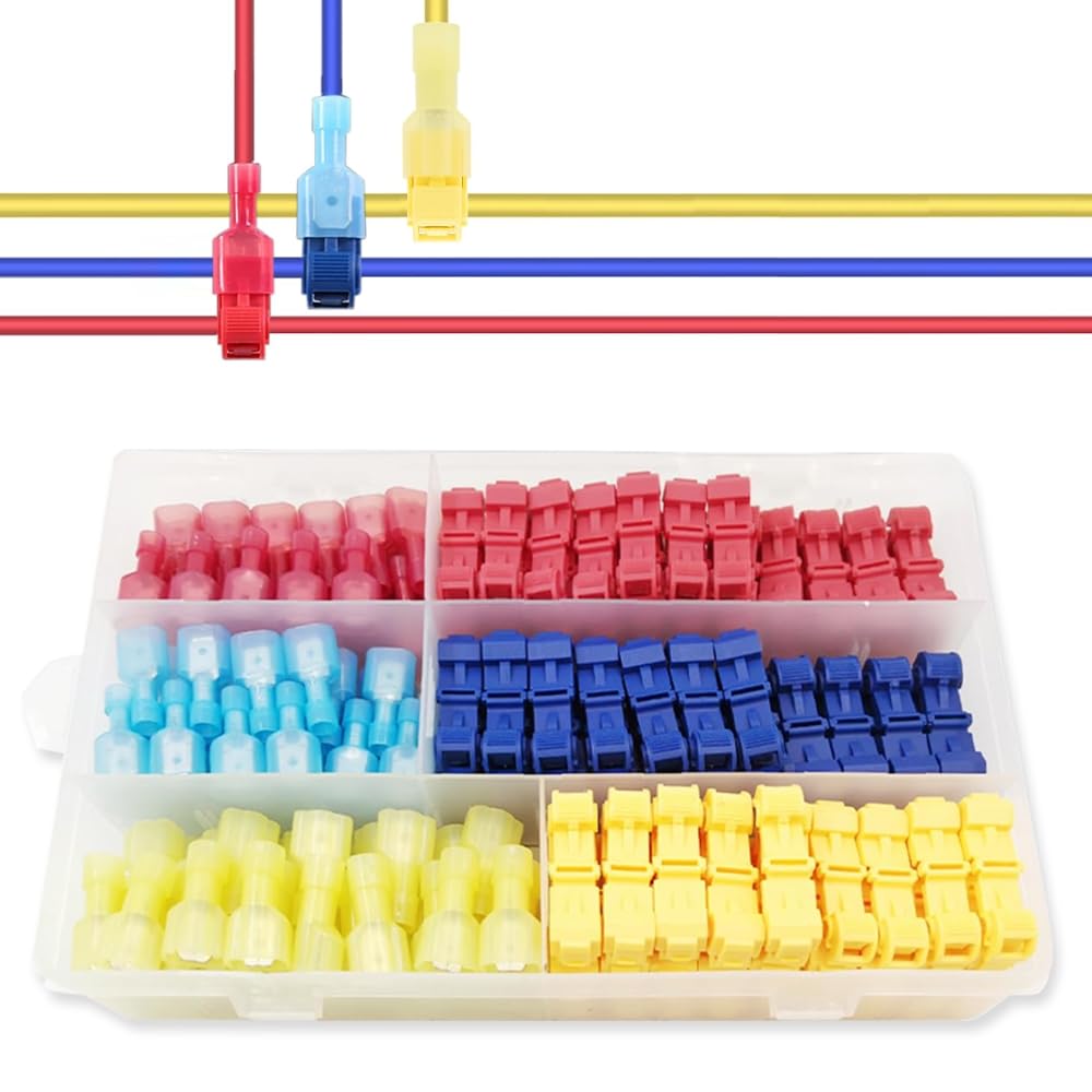 120 stuks T-Tap stroomdieven, aftakverbinder, autoset